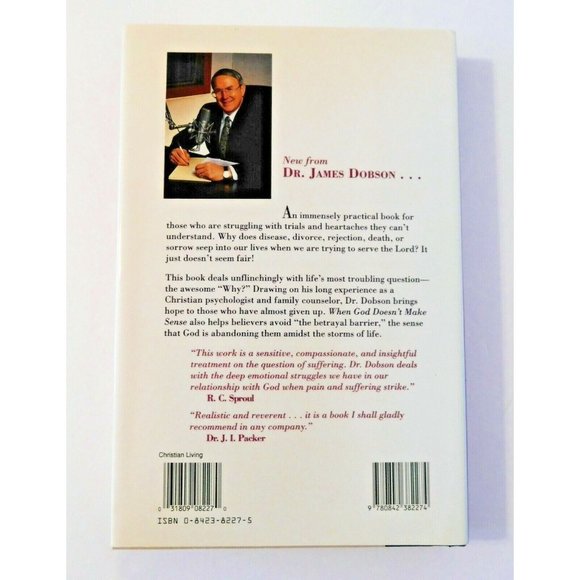When God Doesn't Make Sense by James C. Dobson 1993 Hardcover Jacket - Picture 2 of 5